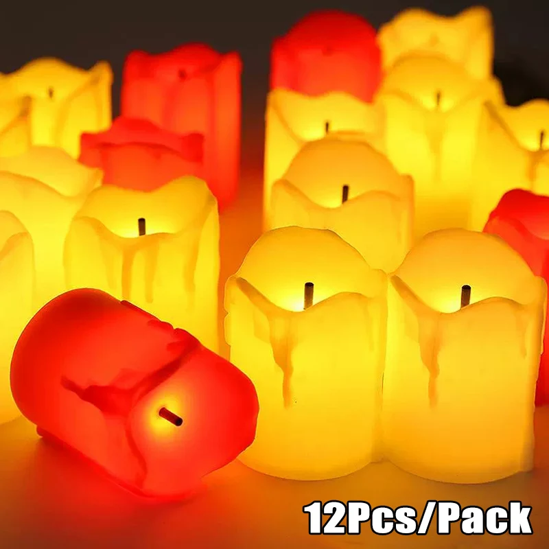 12Pcs Black Core LED Candles Battery Powered Flameless Tea Lights Wedding Birthday Party Romantic Electronic Candles Decoration
12Pcs Black Core LED Candles Battery Powered Flameless Tea Lights Wedding Birthday Party Romantic Electronic Candles Decoration