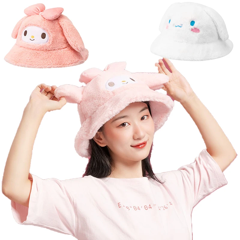 Kawaii Sanrioed Cinnamorol Mymelody plush doll baseball cap autumn winter cute fisherman hat Dress up birthday present
Kawaii Sanrioed Cinnamorol Mymelody plush doll baseball cap autumn winter cute fisherman hat Dress up birthday present