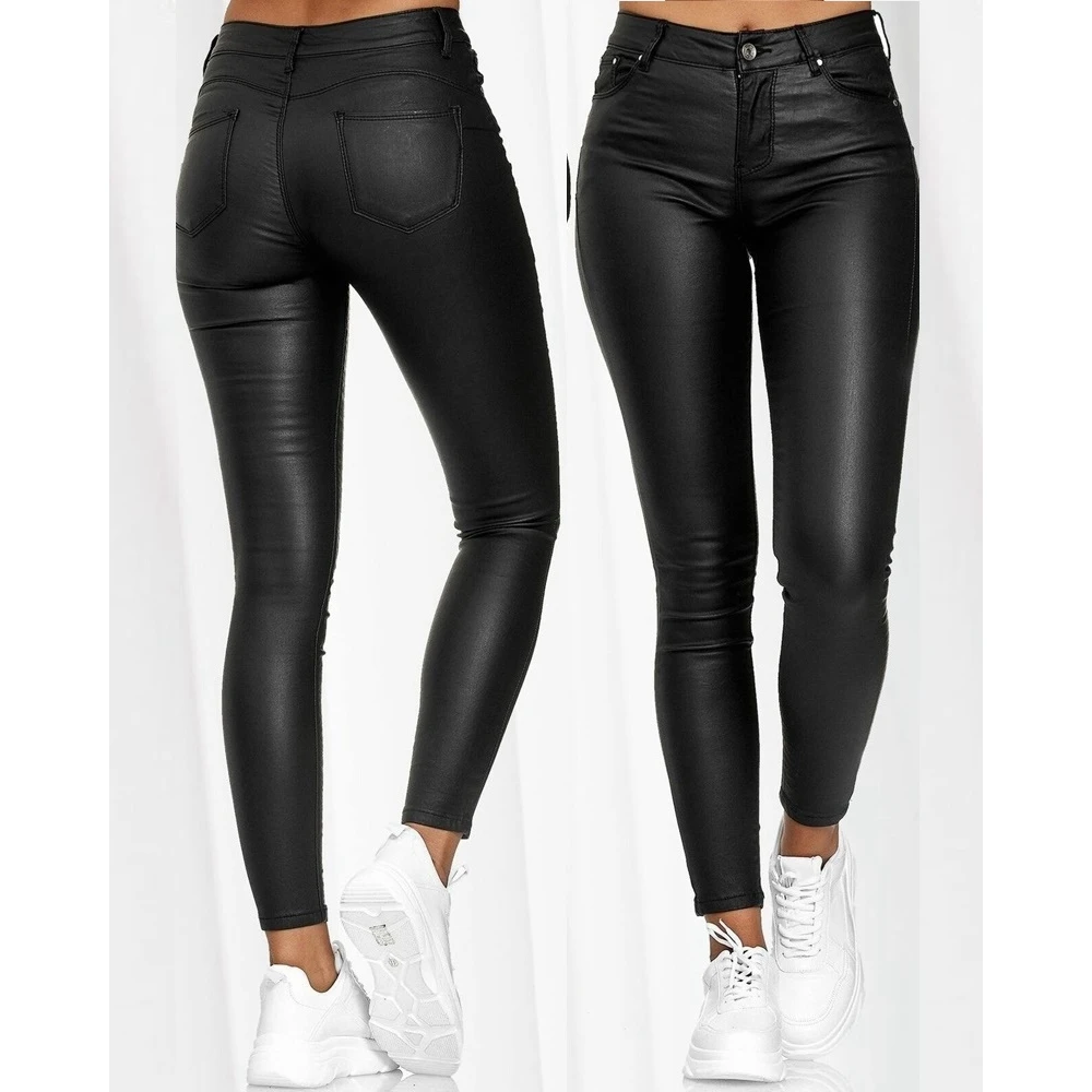 2023 Women PU Leather High Waist Cuffed Pants Fashion Spring Femme Casual Skinny Black Pants Long Trouses Lady Steetwear
2023 Women PU Leather High Waist Cuffed Pants Fashion Spring Femme Casual Skinny Black Pants Long Trouses Lady Steetwear