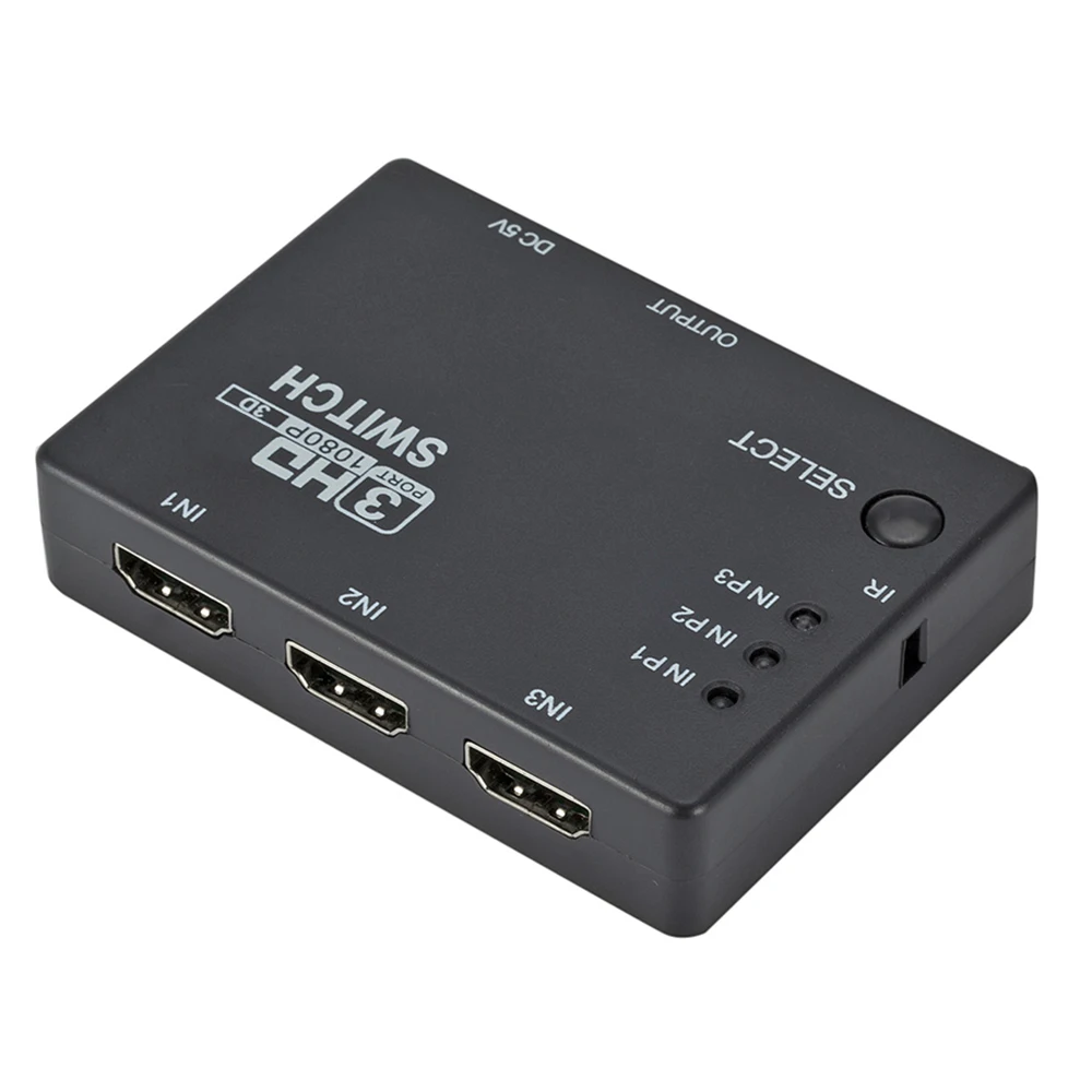 3 In 1 Out Switcher 3 Port Hub Box with Remote Controller 1080P HD 1.4 HDMI-Compatible Splitter for HDTV for XBOX360
3 In 1 Out Switcher 3 Port Hub Box with Remote Controller 1080P HD 1.4 HDMI-Compatible Splitter for HDTV for XBOX360