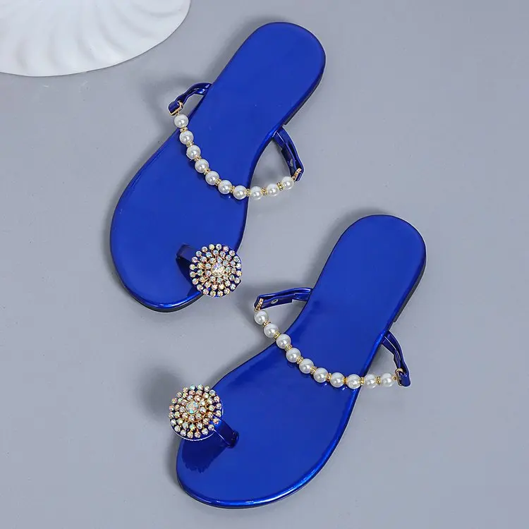 Elegant Pearl Women's Summer Flip Flops 2022 Rhinestones Non-Slip Solid Color Casual Slippers For Ladies Bohemian Style Sandals
Elegant Pearl Women's Summer Flip Flops 2022 Rhinestones Non-Slip Solid Color Casual Slippers For Ladies Bohemian Style Sandals