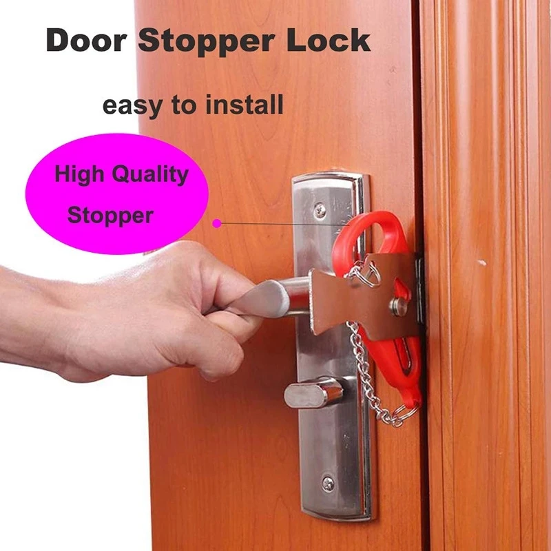 Portable Door Lock Safety Latch Metal Lock Home Room Hotel Anti Theft Security Lock Travel Accommodation Door Safety Loc
Portable Door Lock Safety Latch Metal Lock Home Room Hotel Anti Theft Security Lock Travel Accommodation Door Safety Loc