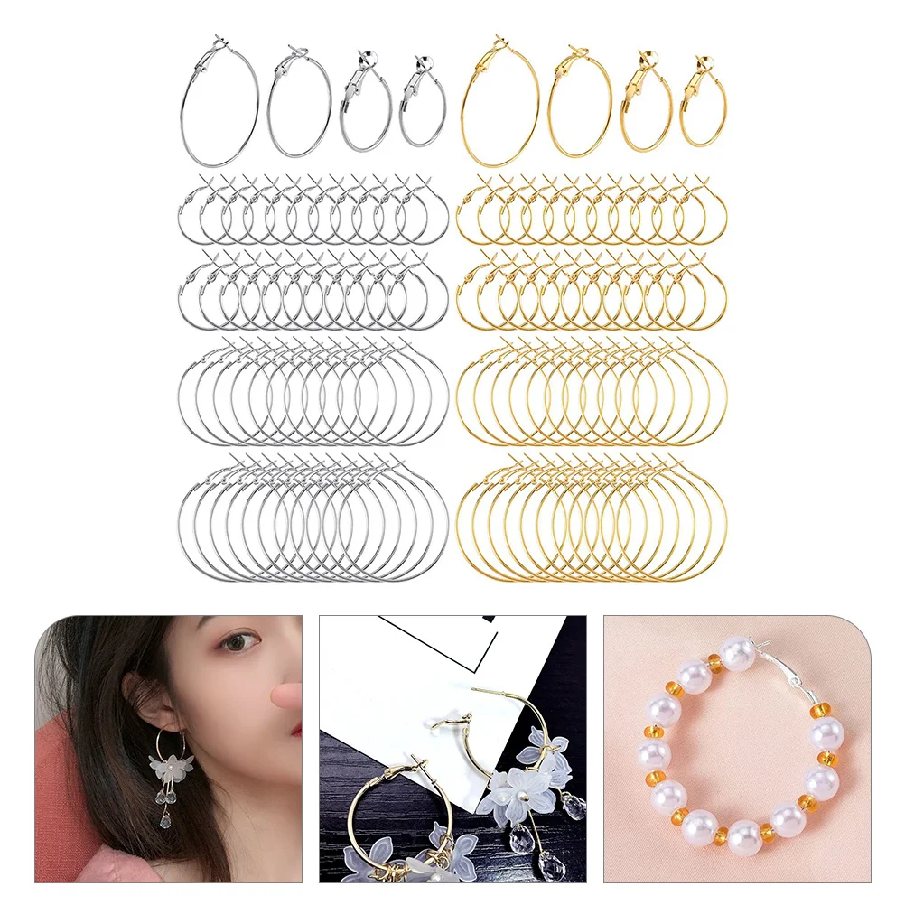 96Pcs Hoops Earrings Finding Alloy Round Earring Hoops for Jewelry Making
96Pcs Hoops Earrings Finding Alloy Round Earring Hoops for Jewelry Making