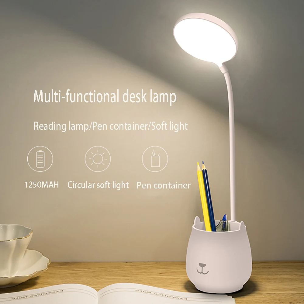 Table Lamp Flexo Night Light Pen Container USB LED Rechargeable Stepless Dimming Eye-Care for Office study working writing
Table Lamp Flexo Night Light Pen Container USB LED Rechargeable Stepless Dimming Eye-Care for Office study working writing