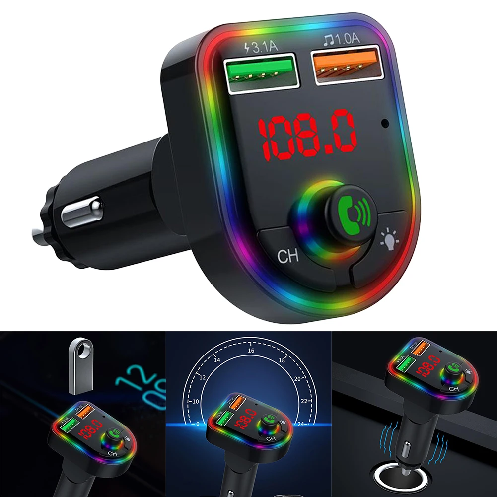 1x Car Wireless BT-compatible 5.3 FM Transmitter MP3 Player 2 USB Car Charger Adapter Support TF Card/ U Disk Max 32G DC12V-24V
1x Car Wireless BT-compatible 5.3 FM Transmitter MP3 Player 2 USB Car Charger Adapter Support TF Card/ U Disk Max 32G DC12V-24V