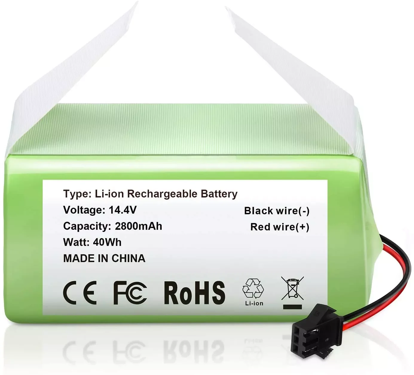 NEW 18650 14.4V 2800mAh Li-ion Battery for Conga Excellence 990 1090 Ecovacs Deebot N79S N79 DN622 Eufy Robovac 11 11S 12 35C X5
NEW 18650 14.4V 2800mAh Li-ion Battery for Conga Excellence 990 1090 Ecovacs Deebot N79S N79 DN622 Eufy Robovac 11 11S 12 35C X5