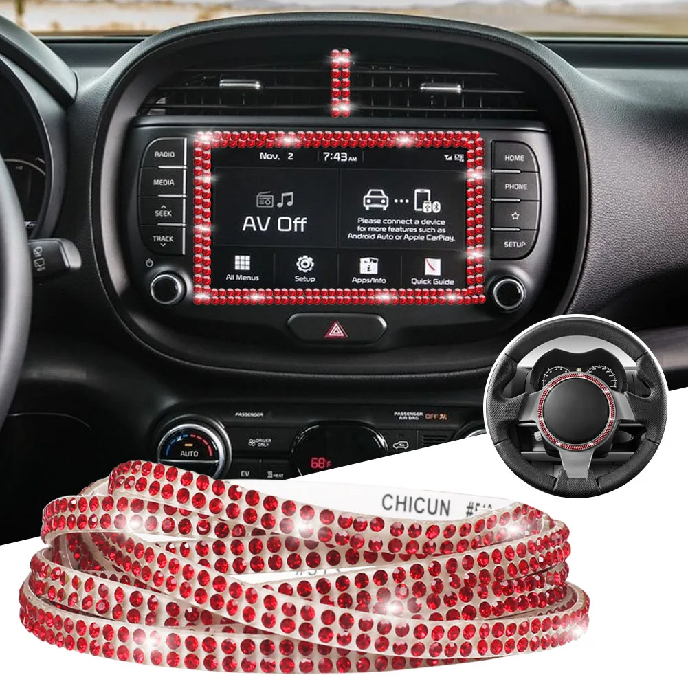 New 5M Shiny Rhinestone Strip Self Adhesive Car DIY Decoration Bling Crystal Diamond Sticker Ribbon Car Interior Exterior Decor
New 5M Shiny Rhinestone Strip Self Adhesive Car DIY Decoration Bling Crystal Diamond Sticker Ribbon Car Interior Exterior Decor