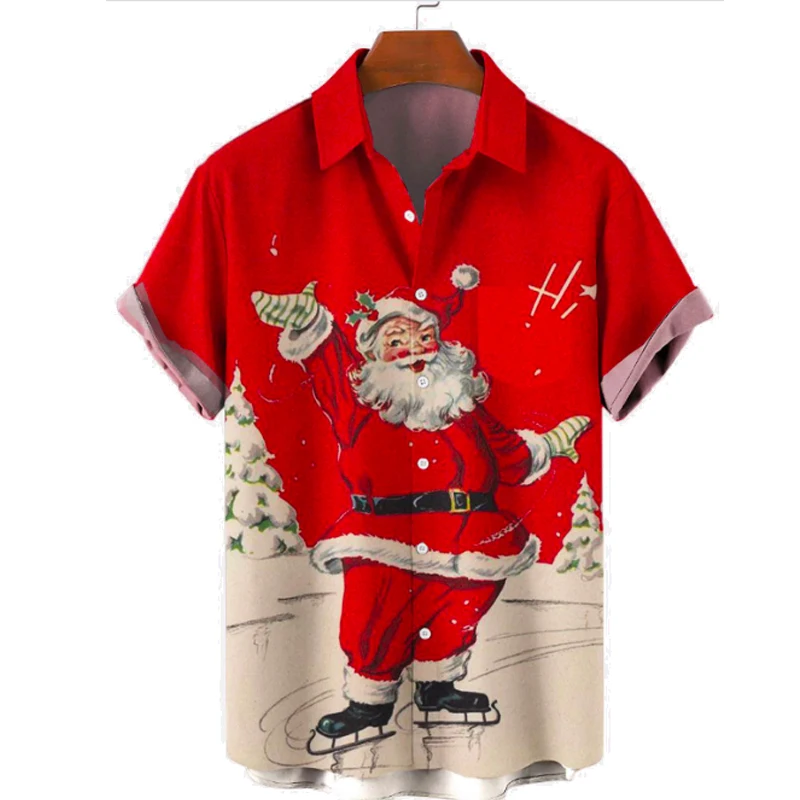 Molilulu Men's Christmas Day Creative Design Pattern Short Sleeve Breathable Loose Printing Hawaiian Shirts
Molilulu Men's Christmas Day Creative Design Pattern Short Sleeve Breathable Loose Printing Hawaiian Shirts