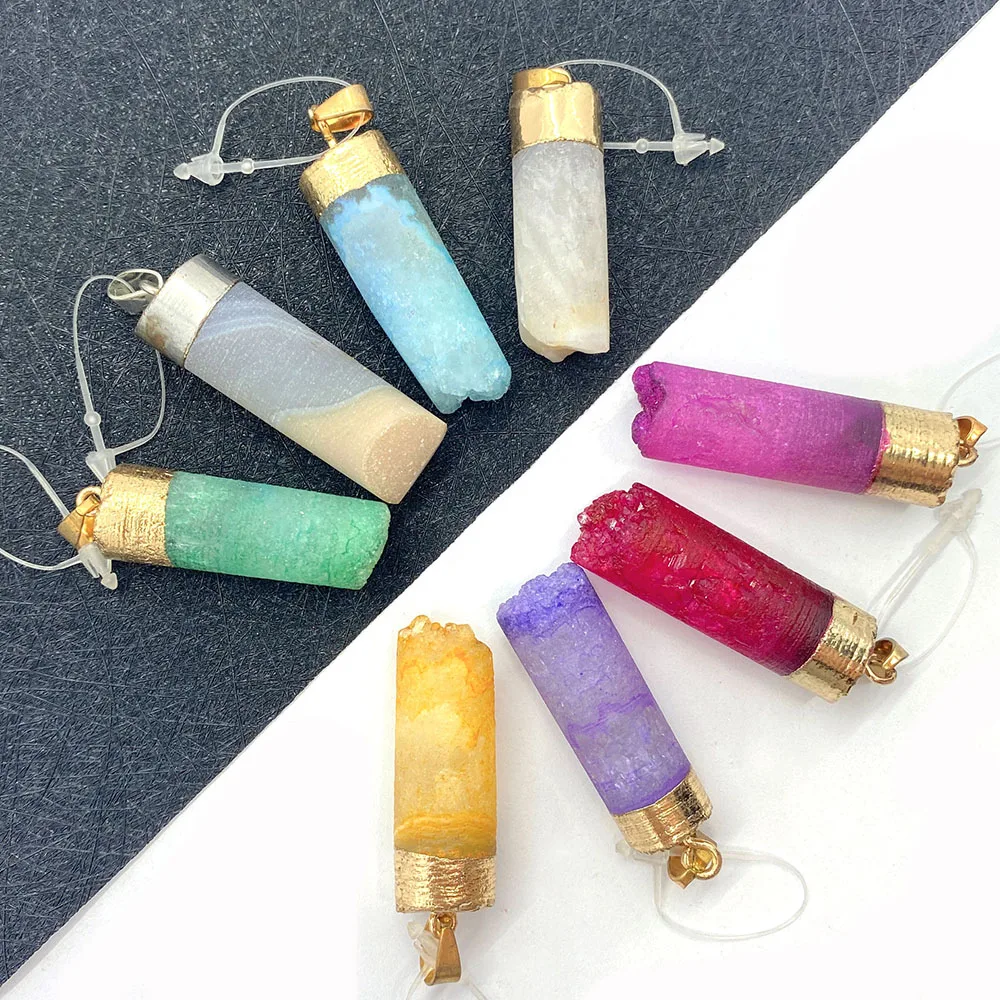 Natural Stone Crystal Pendant Cylindrical Charm Frosted Gemstone DIY Handmade Jewelry Making Necklace Accessories Gifts
Natural Stone Crystal Pendant Cylindrical Charm Frosted Gemstone DIY Handmade Jewelry Making Necklace Accessories Gifts