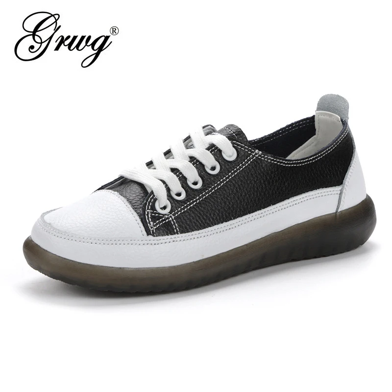 Spring Summer Genuine Leather Women's Casual Vulcanize Cowhide Sport Walking Running Shoes Fashion Designer Lady White Sneakers
Spring Summer Genuine Leather Women's Casual Vulcanize Cowhide Sport Walking Running Shoes Fashion Designer Lady White Sneakers