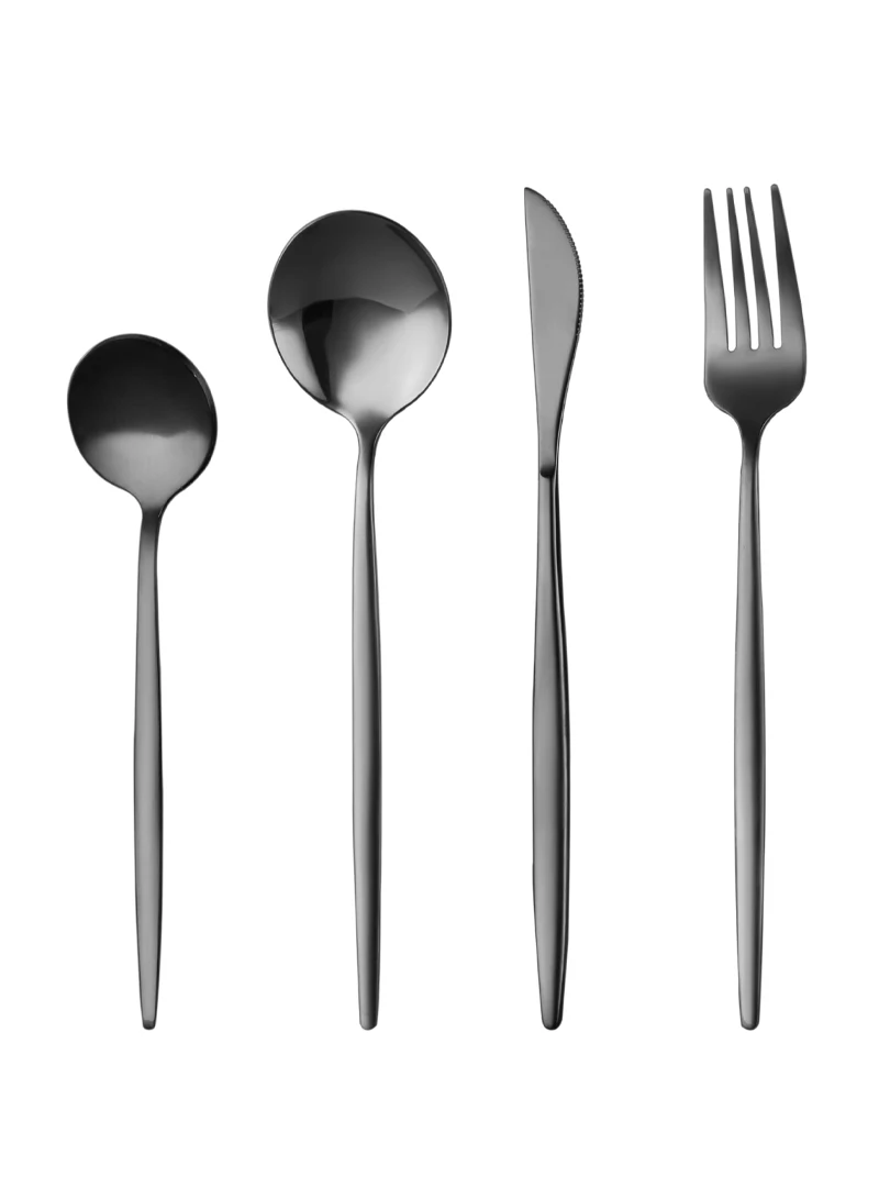 4-Piece Stainless Steel Cutlery Set Black 
4-Piece Stainless Steel Cutlery Set Black