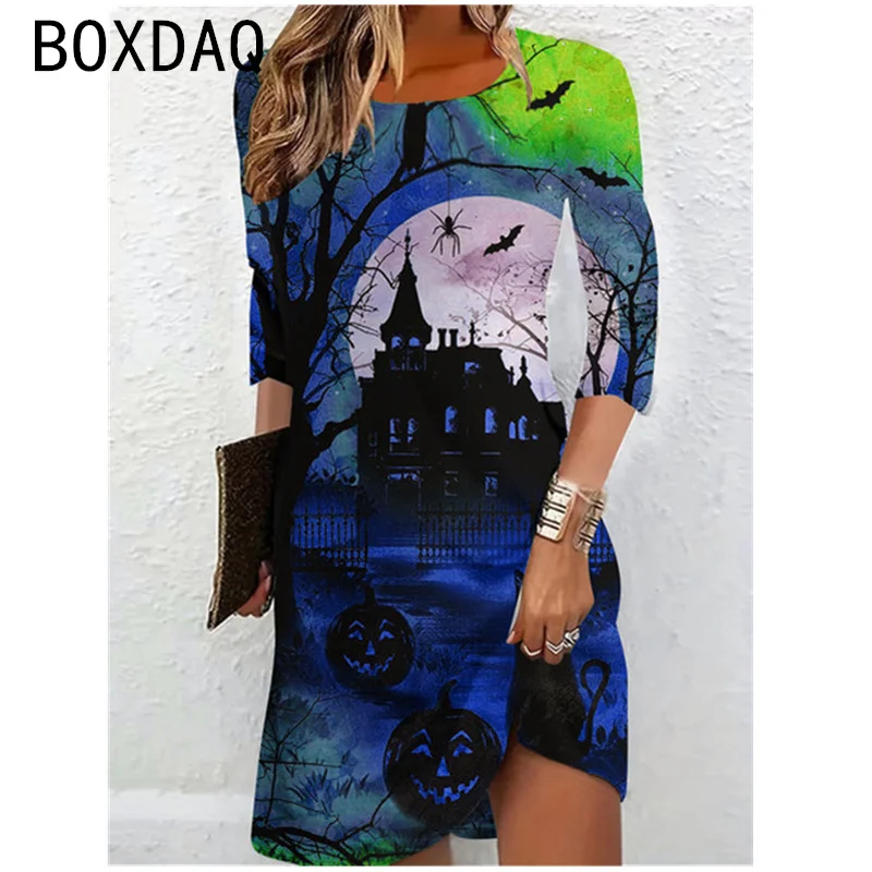2023 New Halloween Party Dress Big Size 6XL Women Long Sleeve O-Neck Casual A-Line Dress Vintage Elegant Lady Mini Dress Vestido
2023 New Halloween Party Dress Big Size 6XL Women Long Sleeve O-Neck Casual A-Line Dress Vintage Elegant Lady Mini Dress Vestido