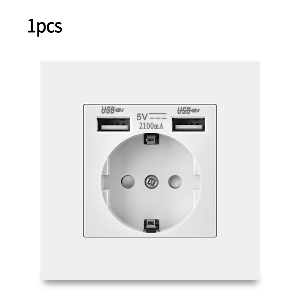 16A Power Socket EU Socket With Usb 86*86mm Smart LED ON/OFF Outlets Dual Usb Plug 2A PC Panel AC110-250v For Home Wall Socket
16A Power Socket EU Socket With Usb 86*86mm Smart LED ON/OFF Outlets Dual Usb Plug 2A PC Panel AC110-250v For Home Wall Socket