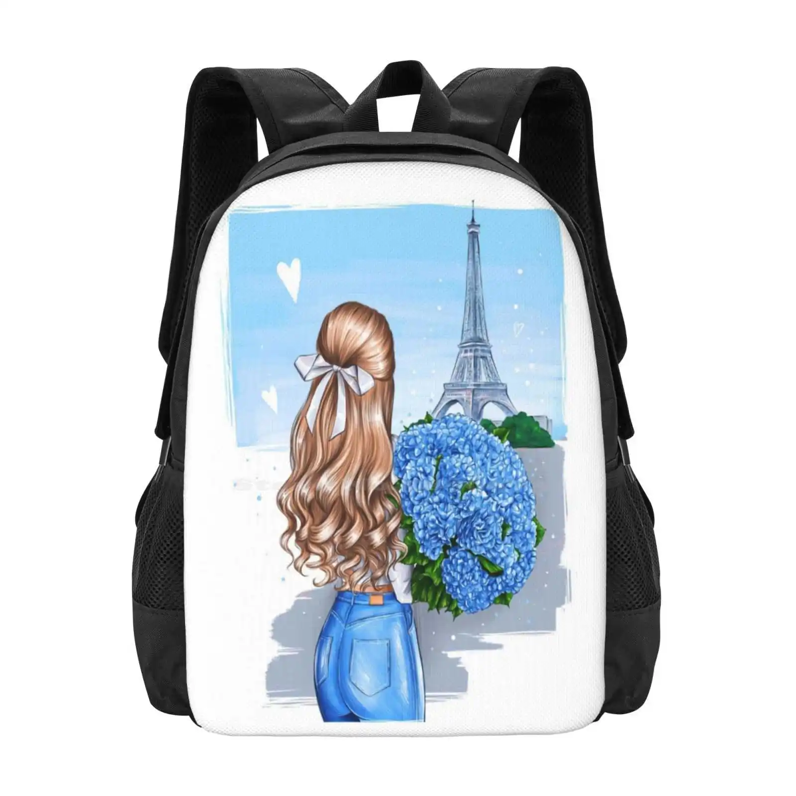 Born In Paris. Paris And Flowers Large Capacity School Backpack Laptop Bags Girl With Flowers I Love Paris Travel Blue Flowers
Born In Paris. Paris And Flowers Large Capacity School Backpack Laptop Bags Girl With Flowers I Love Paris Travel Blue Flowers
