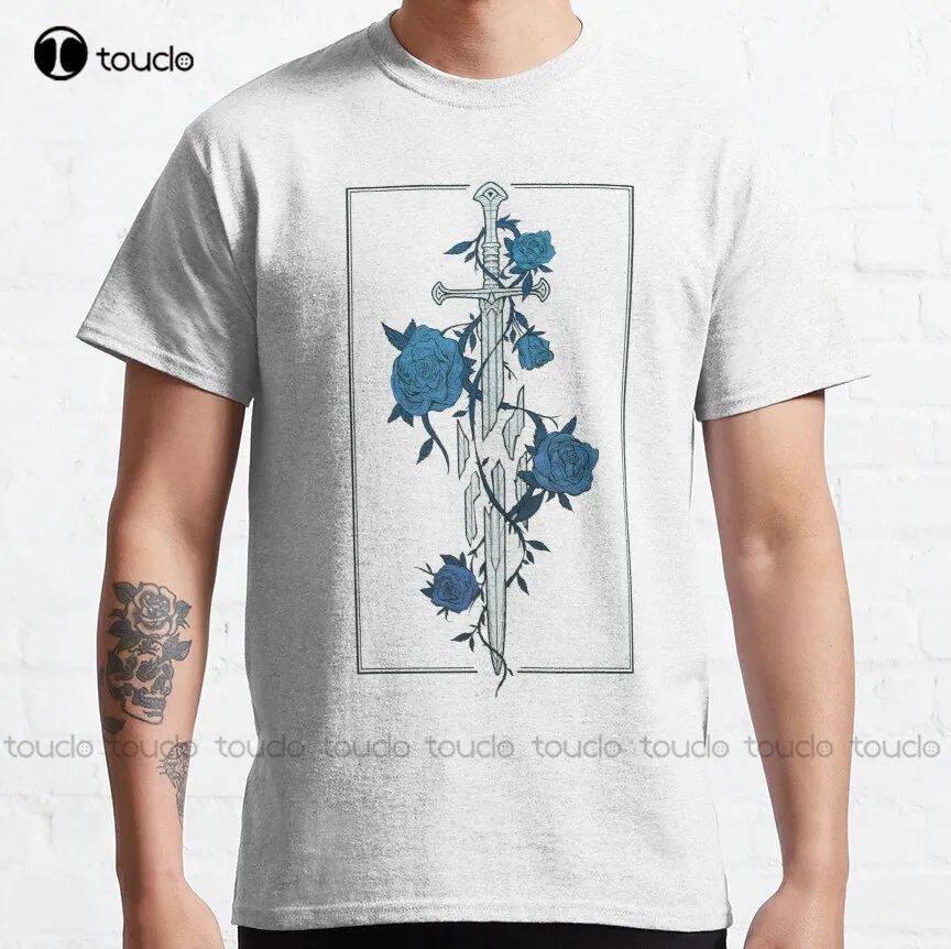 

Roses Of The Broken Sword Classic T-Shirt Men T Shirts Custom Aldult Teen Unisex Digital Printing Tee Shirt Fashion Funny New