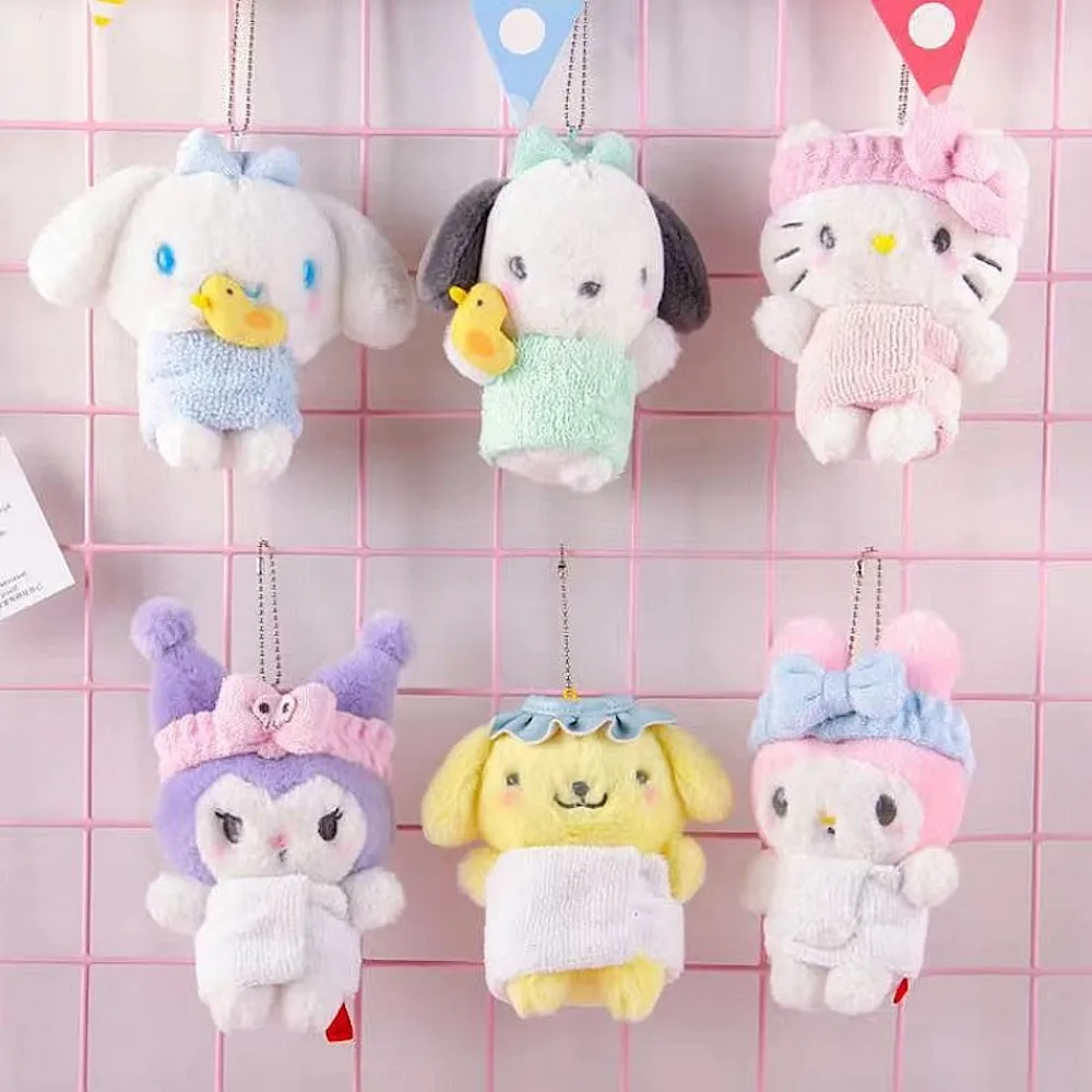 Kawaii Sanrio Bath Towel Series Kuromi Hello Kitty Plush Doll Toy Keychain Ornaments Anime Key Ring Pendant Christmas Gift
Kawaii Sanrio Bath Towel Series Kuromi Hello Kitty Plush Doll Toy Keychain Ornaments Anime Key Ring Pendant Christmas Gift