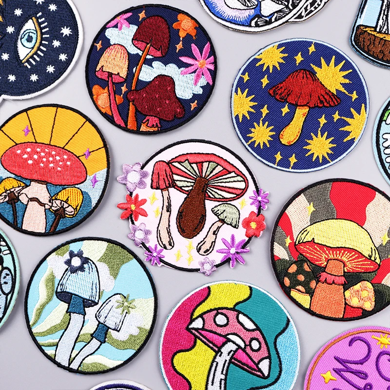 Mushroom Embroidery Patch Iron On Patches For Clothing Magic Embroidered Patches For Clothes Sewing Fusible Patch Sticker Badges 
Mushroom Embroidery Patch Iron On Patches For Clothing Magic Embroidered Patches For Clothes Sewing Fusible Patch Sticker Badges