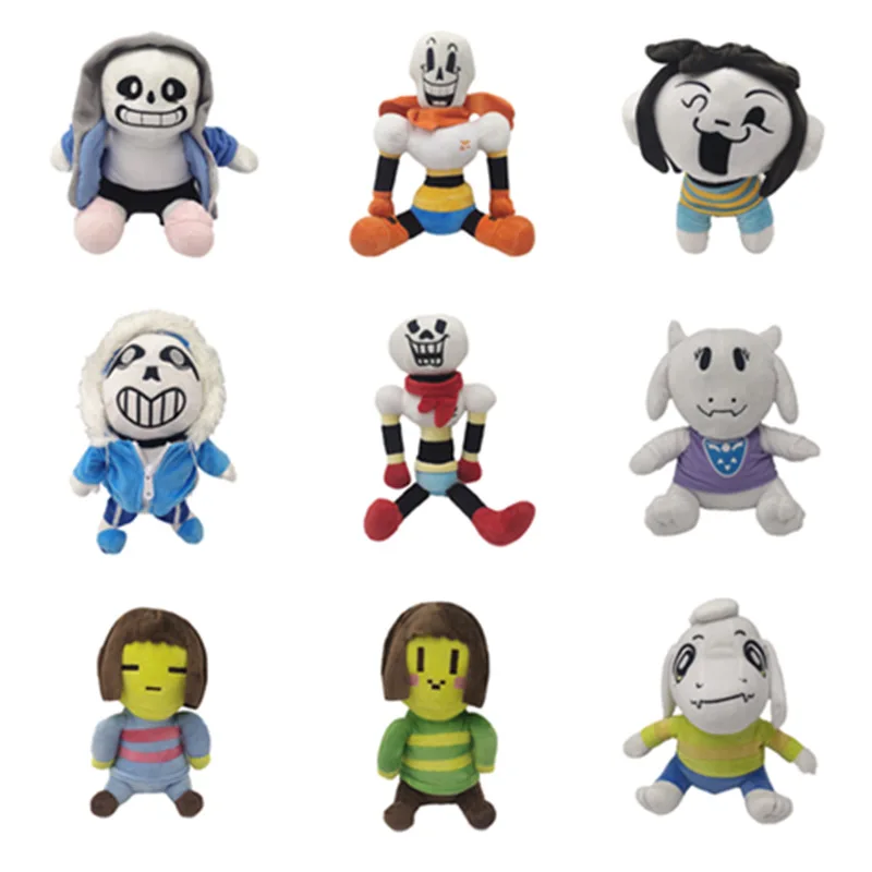 

New Styles Undertale Plush Toys Cartoon Sans Plush Dolls Frisk Chara Stuffed Soft Zombie Toys for Kid Christmas Birthday Gift
