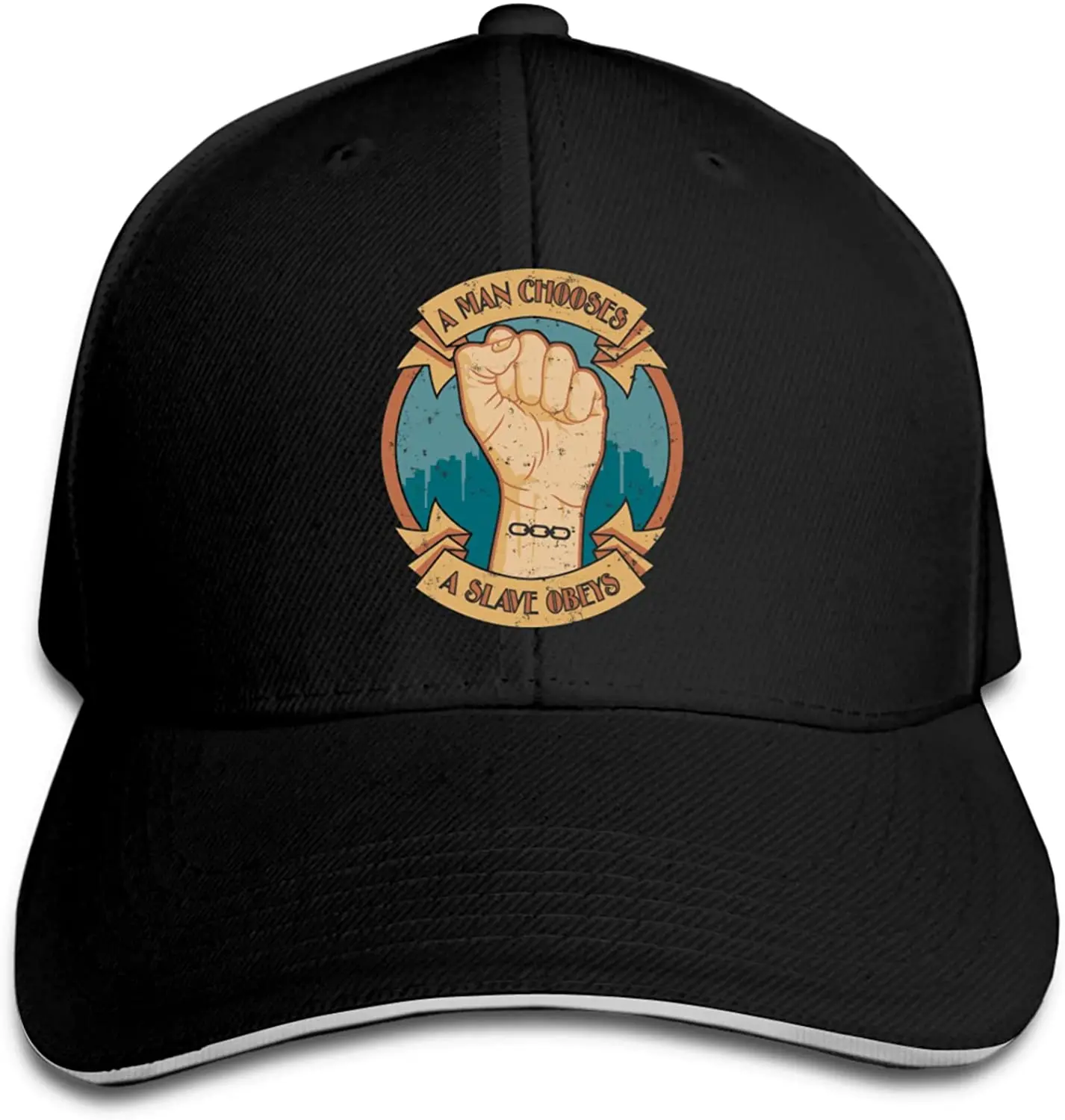 A Man Chooses, A Slave Obeys Bioshock Adjustable Sandwich Peak Cap Outdoor Sports Baseball Cap Black
A Man Chooses, A Slave Obeys Bioshock Adjustable Sandwich Peak Cap Outdoor Sports Baseball Cap Black