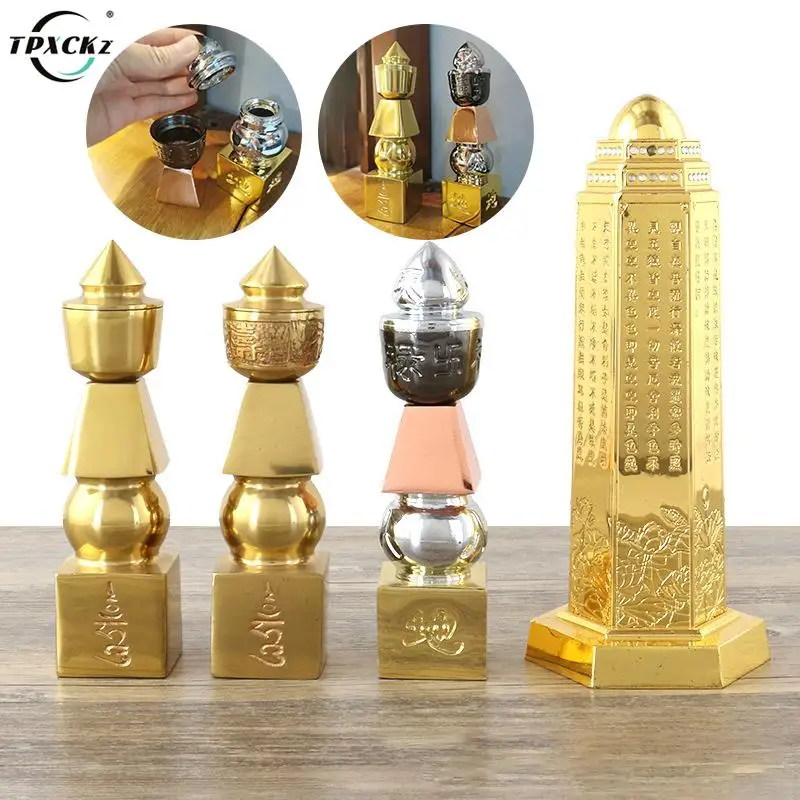 Gold Color Buddhist Feng Shui Brass Five Element Pagoda-amulet Can Be Equipped With Tibetan Treasures Pagoda Heaven And Earth
Gold Color Buddhist Feng Shui Brass Five Element Pagoda-amulet Can Be Equipped With Tibetan Treasures Pagoda Heaven And Earth