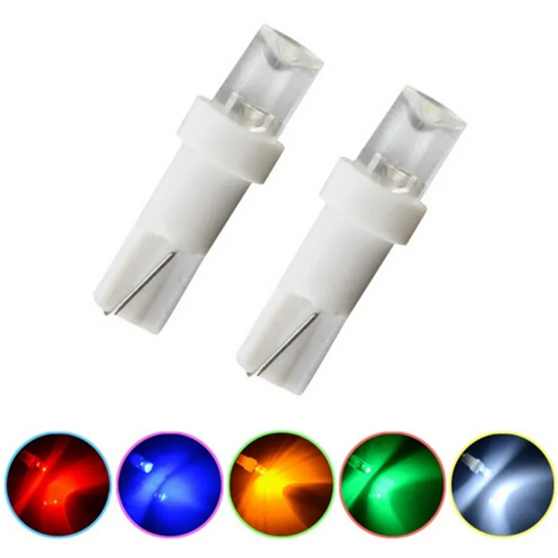 10PCS T5 LED 12V Wedge Dashboard LED Bulbs Car Instrument Indicator Lights Auto Interior Accessories
10PCS T5 LED 12V Wedge Dashboard LED Bulbs Car Instrument Indicator Lights Auto Interior Accessories