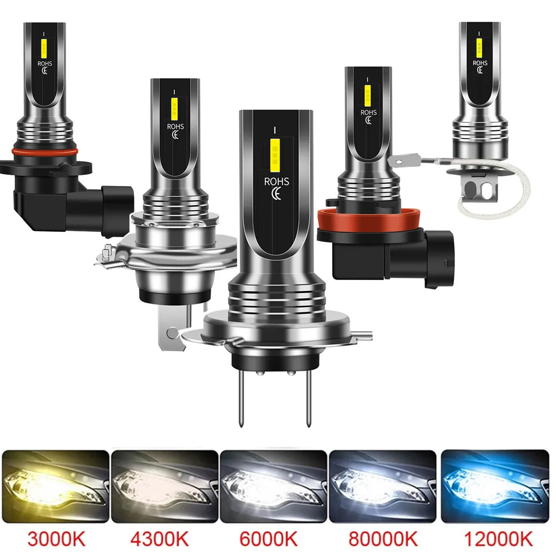 2Pcs H4 H7 H11 H1 H3 LED Bulb Super Bright CSP Car Fog Lights Headlight 12V 24V 8000K 6000K Driving Day Running Lamp Auto Bulb
2Pcs H4 H7 H11 H1 H3 LED Bulb Super Bright CSP Car Fog Lights Headlight 12V 24V 8000K 6000K Driving Day Running Lamp Auto Bulb