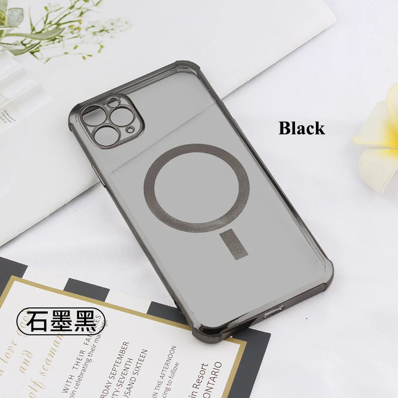 For Apple iphone 11 12mini Electroplating Silicone Cover For iphone 11 12 Pro Max Magnetic Safe Transparent Clear Case
For Apple iphone 11 12mini Electroplating Silicone Cover For iphone 11 12 Pro Max Magnetic Safe Transparent Clear Case