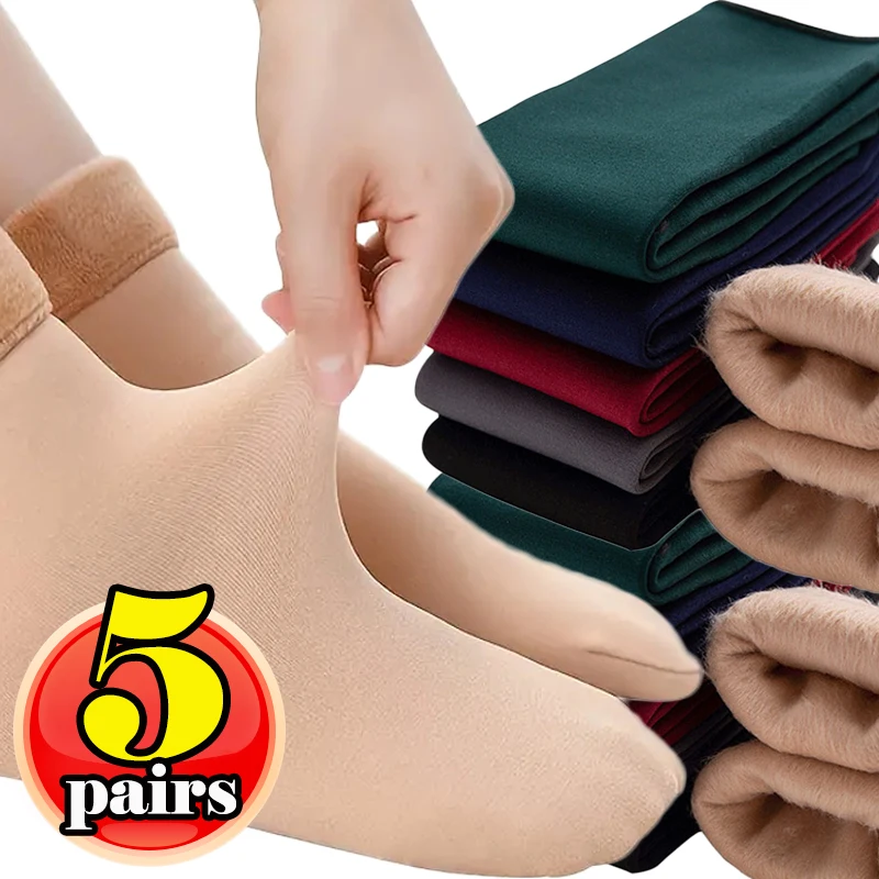 5Pairs Women Winter Thicken Warm Short Socks Thermal Cashmere Wool Socks Nylon Snow Velvet Boots Home Floor Calcetines Mujer
5Pairs Women Winter Thicken Warm Short Socks Thermal Cashmere Wool Socks Nylon Snow Velvet Boots Home Floor Calcetines Mujer