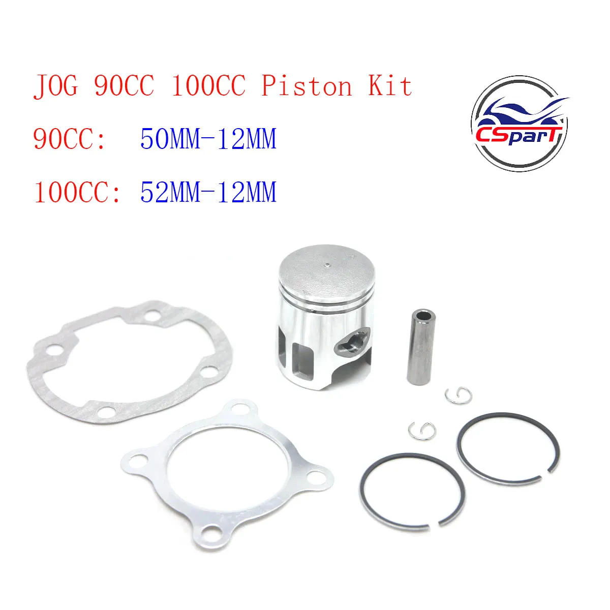 50MM 52MM 12MM Piston Kit JOG 90 100 90CC 100CC Minarelli Jog 1P50QMF 1P52QMG Jmstar Wangye Sunny Keeway Roketa Scooter Buggy
50MM 52MM 12MM Piston Kit JOG 90 100 90CC 100CC Minarelli Jog 1P50QMF 1P52QMG Jmstar Wangye Sunny Keeway Roketa Scooter Buggy