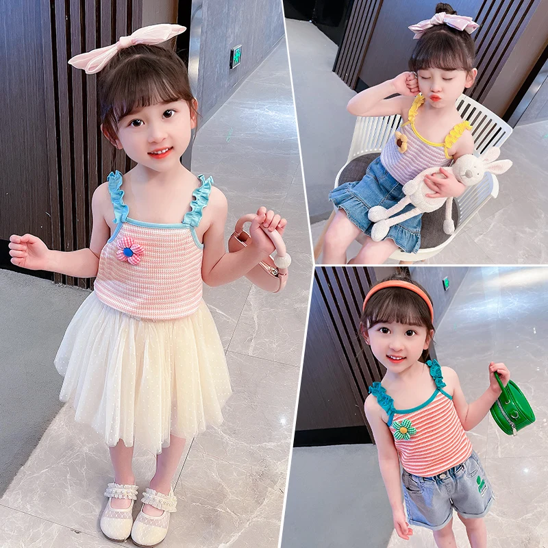 2023 Summer Clothes Tank Tops Sleeveless Top For Girls Cotton Children Undershirts Kids Underwear Teen Kids Camisole Vests
2023 Summer Clothes Tank Tops Sleeveless Top For Girls Cotton Children Undershirts Kids Underwear Teen Kids Camisole Vests