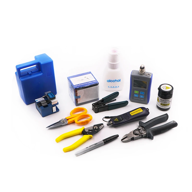 Connector Termination ToolKit Including Tri-Hole Fiber Optic Stripper And Flat Drop Optical Cable Stripper
Connector Termination ToolKit Including Tri-Hole Fiber Optic Stripper And Flat Drop Optical Cable Stripper