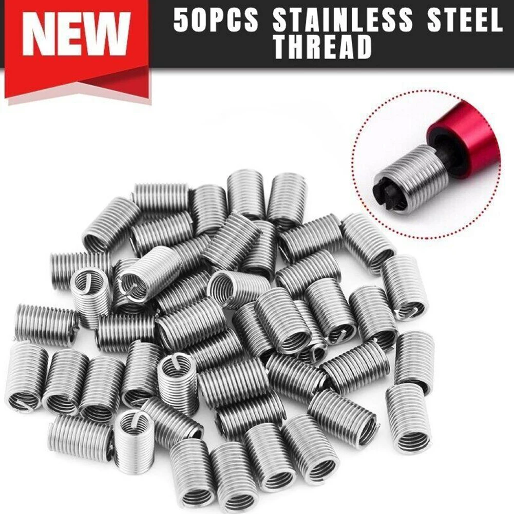 Threaded Insert Nut Business Prevent Loosening 50X Equipment Helicoil Insert Kit M6x1.0x3D Repair Stainless Steel
Threaded Insert Nut Business Prevent Loosening 50X Equipment Helicoil Insert Kit M6x1.0x3D Repair Stainless Steel