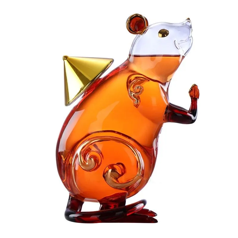 1000ML novelty mouse shaped design clear whiskey decanter lead-free barware wine bottle for Liquor Scotch Bourbon
1000ML novelty mouse shaped design clear whiskey decanter lead-free barware wine bottle for Liquor Scotch Bourbon