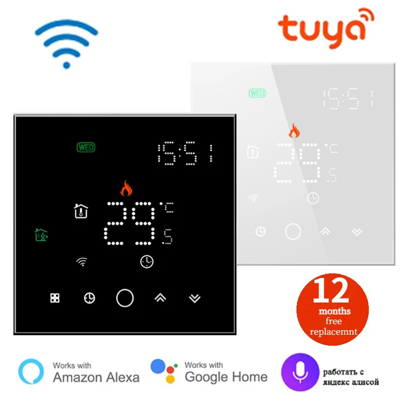 Терморегулятор для теплого пола Tuya Smart Home с Wi-Fi
Терморегулятор для теплого пола Tuya Smart Home с Wi-Fi
