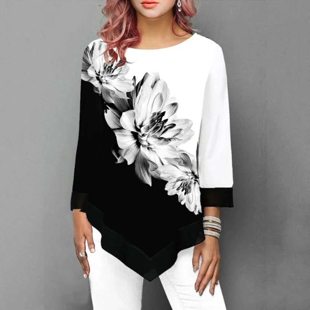 Dinboa-casual T-shirt Fashion Printed Patchwork Stretch Loose Shirt Women Clothes Irregular 2020 Summer New Tops
Dinboa-casual T-shirt Fashion Printed Patchwork Stretch Loose Shirt Women Clothes Irregular 2020 Summer New Tops