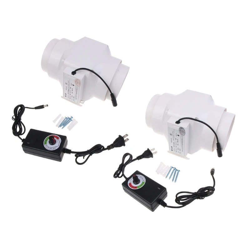 

Inline Duct Fan 110mm Ventilation Exhaust Boosters Fan Filter Duct Kit 13W/16W Extractor Blower Adjustable Speed