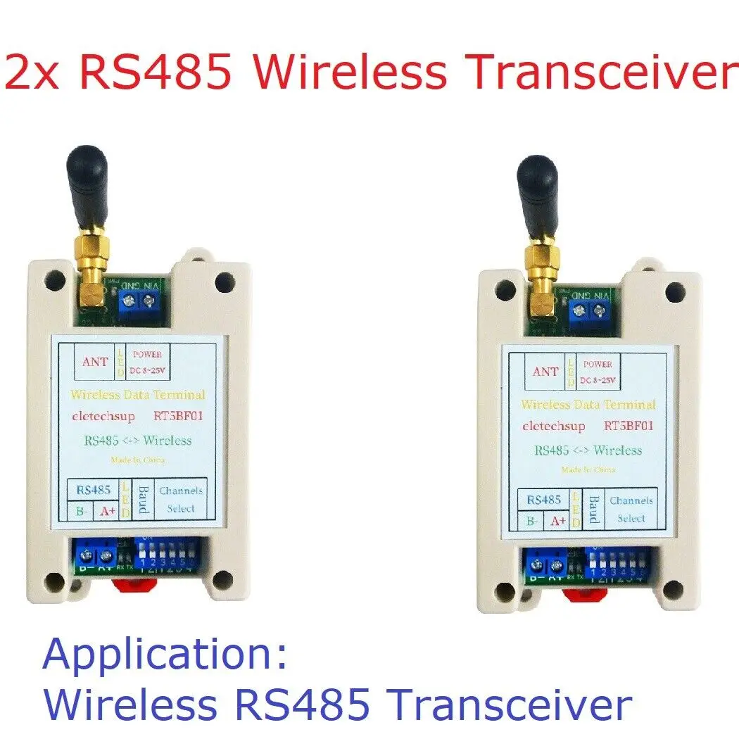 433M RS485 Wireless Transceiver Module DTU UART RS232 485 422 RF Smart Home
433M RS485 Wireless Transceiver Module DTU UART RS232 485 422 RF Smart Home