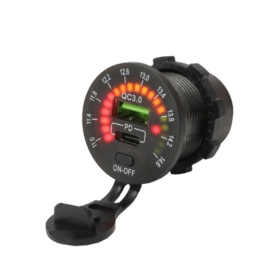 20Pcs/lot New PD + Qc3.0 Modified Usb Car Charging With Water Lamp Voltage Color Screen Display With Switch Car Charging
20Pcs/lot New PD + Qc3.0 Modified Usb Car Charging With Water Lamp Voltage Color Screen Display With Switch Car Charging