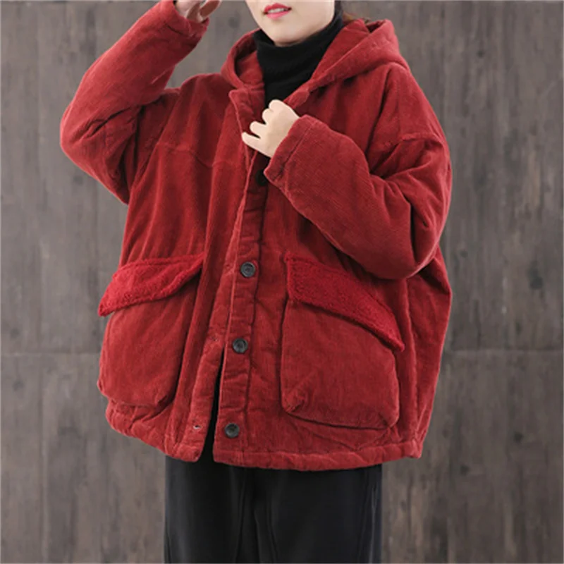 Padded Women's 2022 New Winter Female Hot Style Loose All-match Padded Jacket Corduroy Coat Thick Short Padded Jacket Commuting
Padded Women's 2022 New Winter Female Hot Style Loose All-match Padded Jacket Corduroy Coat Thick Short Padded Jacket Commuting