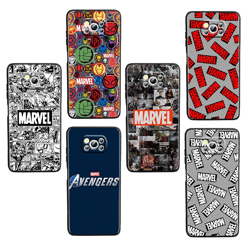 Marvel Logo Avengers For Xiaomi Civi Mi Poco X3 NFC F3 GT M4 M3 M2 X2 F2 Pro C3 F1 Black luxury Silicone Soft Phone Case Capa
Marvel Logo Avengers For Xiaomi Civi Mi Poco X3 NFC F3 GT M4 M3 M2 X2 F2 Pro C3 F1 Black luxury Silicone Soft Phone Case Capa