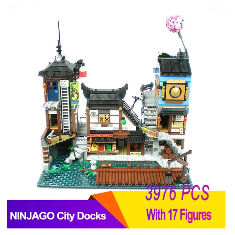 

Big Movie Series City Docks Compatible 70657 Building Blocks With Figures Bricks DIY Kid Education Toys Birthday Gifts 180093