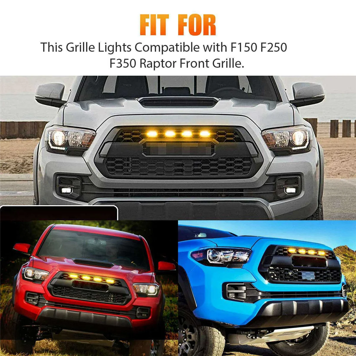 20X Raptor Style Smoked Lens Amber LED Front Grille Running Lights for Ford F-150 F150 2009-2018
20X Raptor Style Smoked Lens Amber LED Front Grille Running Lights for Ford F-150 F150 2009-2018