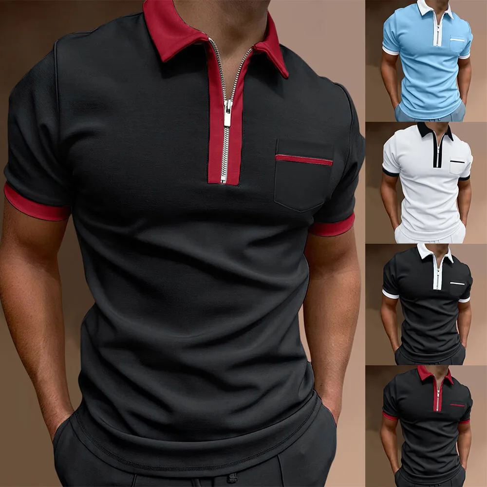 New Summer High Quality Men Polo Shirts Sport Print Casual Short Sleeve Mens Shirts Turn-Down Collar Zipper Polo Shirt Men
New Summer High Quality Men Polo Shirts Sport Print Casual Short Sleeve Mens Shirts Turn-Down Collar Zipper Polo Shirt Men