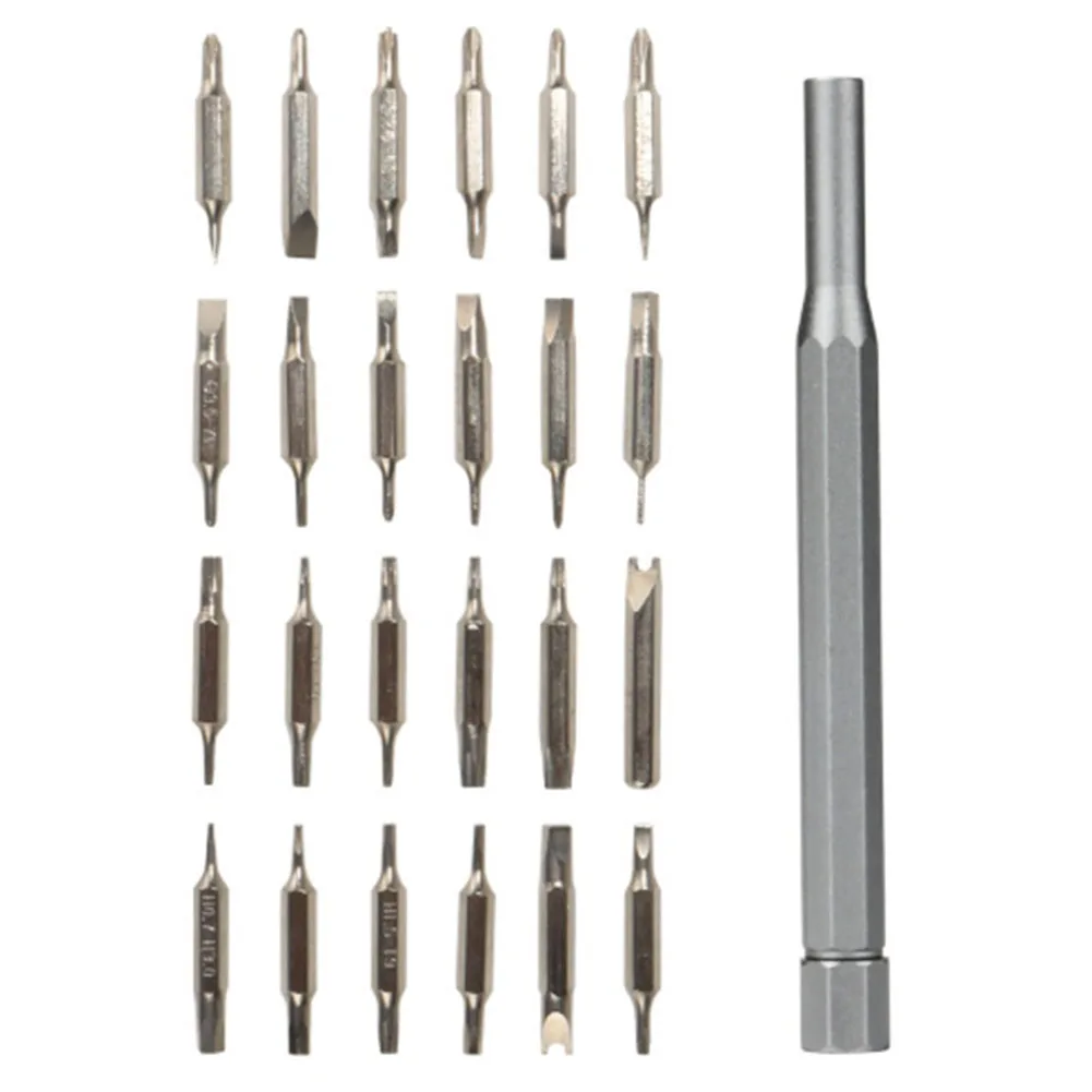 25pcs Double-headed Screwdriver Bit For Various Precision Repairs Watches Computers Mobile Phones Toys Game Consoles
25pcs Double-headed Screwdriver Bit For Various Precision Repairs Watches Computers Mobile Phones Toys Game Consoles