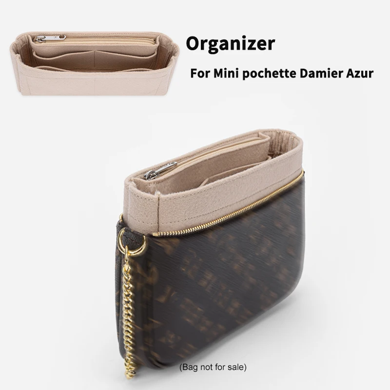 Make up Organizer Felt Insert Bag For Women Luxury Handbag Travel Inner Purse Portable Storage Bag For Mini pochette Damier Azur
Make up Organizer Felt Insert Bag For Women Luxury Handbag Travel Inner Purse Portable Storage Bag For Mini pochette Damier Azur