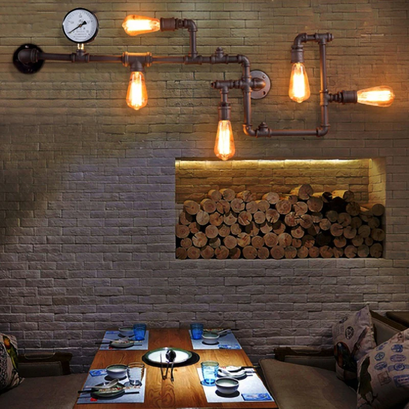 Industrial Water Pipe Wall Lamp Vintage Led Sconce for Bar Coffee Home Loft Bed Living Dining Room Decor Stairway Light
Industrial Water Pipe Wall Lamp Vintage Led Sconce for Bar Coffee Home Loft Bed Living Dining Room Decor Stairway Light
