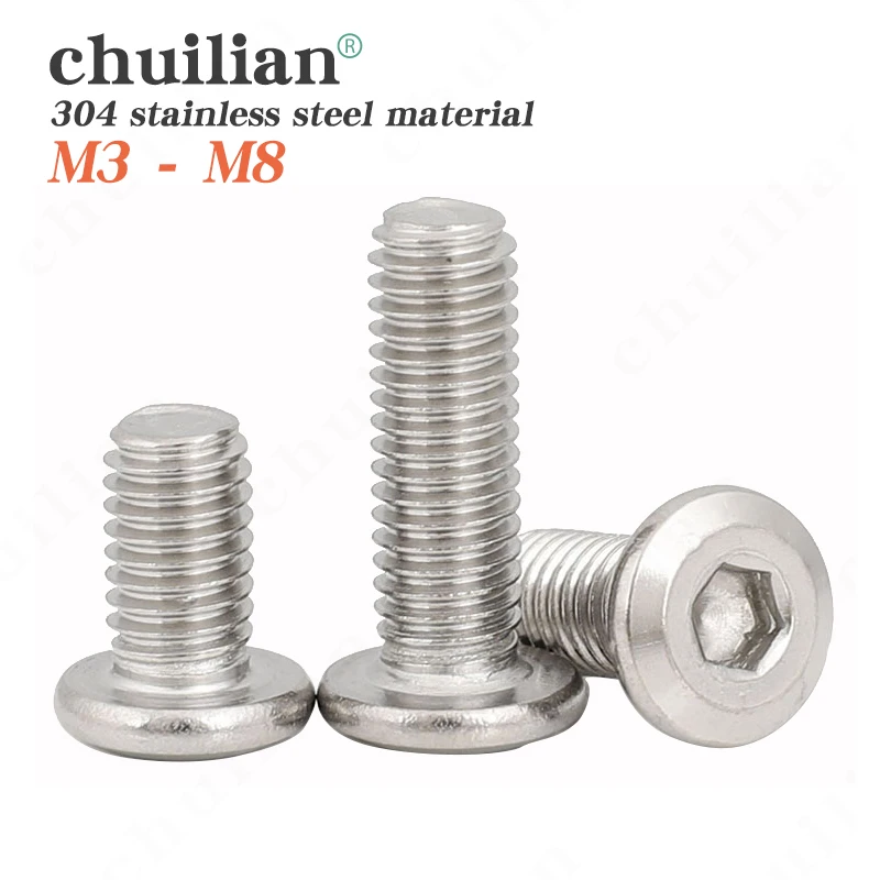 304 Stainless Steel Large Flat Hex Hexagon Socket Head Allen Screw M3 M4 M5 M6 M8 Furniture Screw Connector Joint Bolt
304 Stainless Steel Large Flat Hex Hexagon Socket Head Allen Screw M3 M4 M5 M6 M8 Furniture Screw Connector Joint Bolt