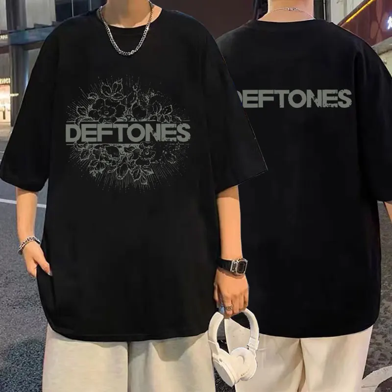 Deftones Floral Burst Double Sided Print T-shirts Short Sleeve Summer Men Women Punk Rock Band Fashion T Shirt Man Streetwear
Deftones Floral Burst Double Sided Print T-shirts Short Sleeve Summer Men Women Punk Rock Band Fashion T Shirt Man Streetwear