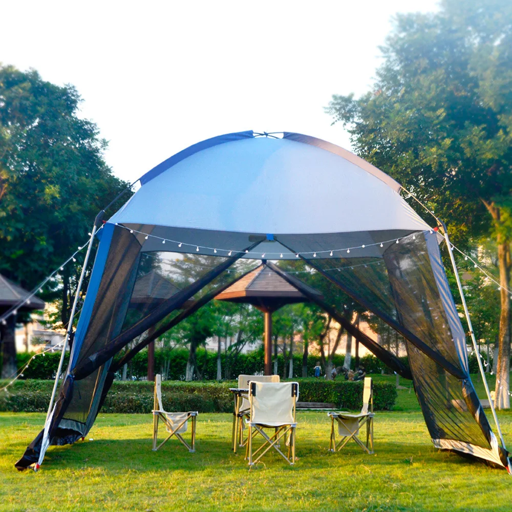 

4 5 6 8 10 Person Outdoor Canopy Camping Sunscreen Mosquito Proof Tent Team Awning Family Mesh Tarp Beach Car Shelter