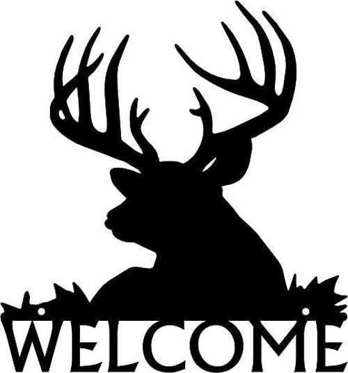 Deer Buck Head Welcome Sign - Size 12" X13" Home Decoration Accessories On The Wall
Deer Buck Head Welcome Sign - Size 12" X13" Home Decoration Accessories On The Wall